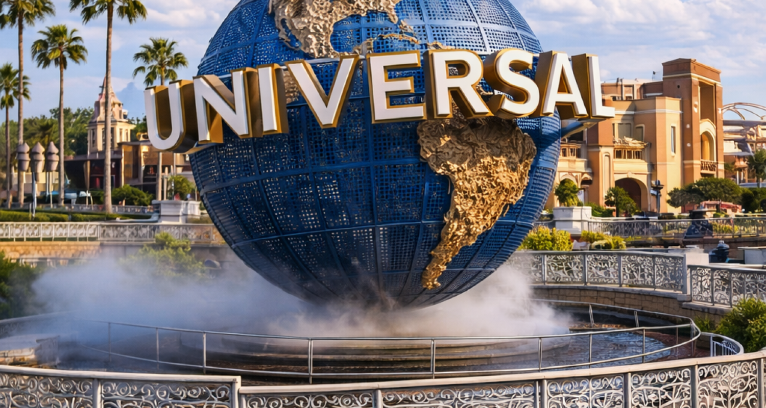 Universal Orlando Resort entrance on a sunny day
